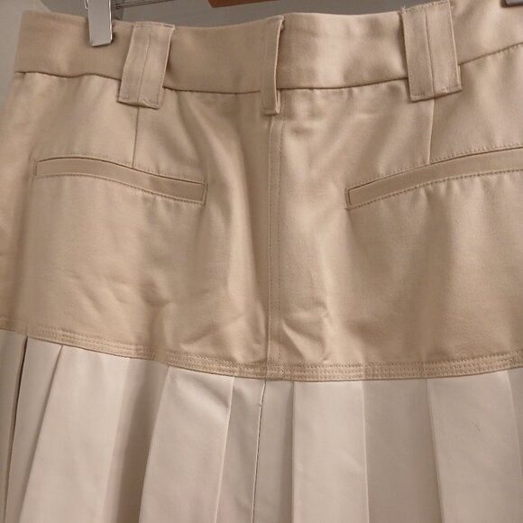 Rag & Bone Brooke two toned pleated leather skirt - Picture 6 of 12